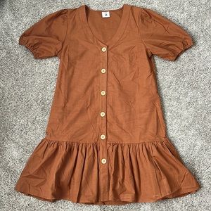 Cotton On rust short sleeve dress